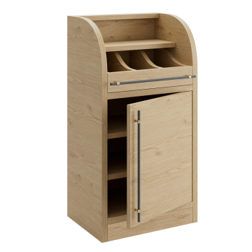 LEA | Besteckschrank | B:H 55 x 105 cm | Eiche | 1xTür + 2xBöden