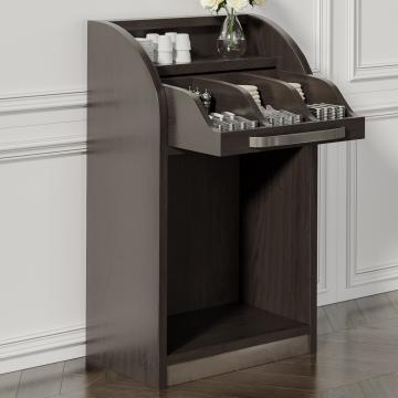 LEA | Tjenerstation | B55cm x H105 | Wenge-sort | Blød lukning