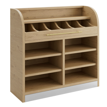 LEA | Vetrina per posate | H: 110 x 105 cm | Rovere | 4 ripiani