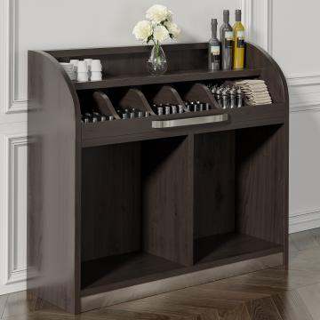 LEA | Desserte range-couverts de restaurant | L110cm x H105 | Noir wengé