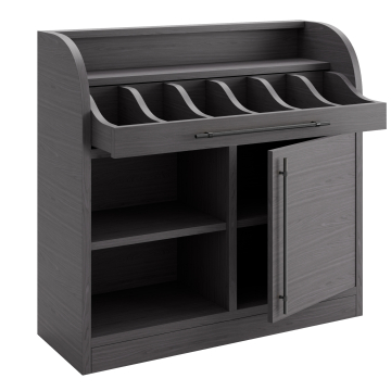 LEA | Besteckschrank | B:H 110 x 105 cm | Wenge | 1xTür + 2xBöden | Soft-Close