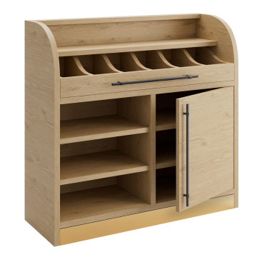 LEA | Besteckschrank | B:H 110 x 105 cm | Eiche | 1xTür + 4xBöden