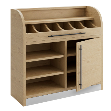 LEA | Besteckschrank | B:H 110 x 105 cm | Eiche | 1xTür + 4xBöden