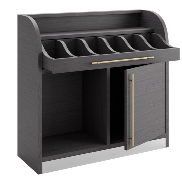 LEA | Besteckschrank | B:H 110 x 105 cm | Wenge | 1xTür | Soft-Close