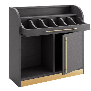 LEA | Besteckschrank | B:H 110 x 105 cm | Wenge | 1xTür | Soft-Close