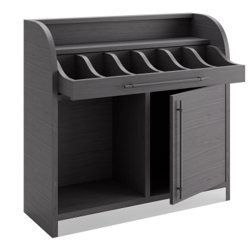 LEA | Besteckschrank | B:H 110 x 105 cm | Wenge | 1xTür | Soft-Close