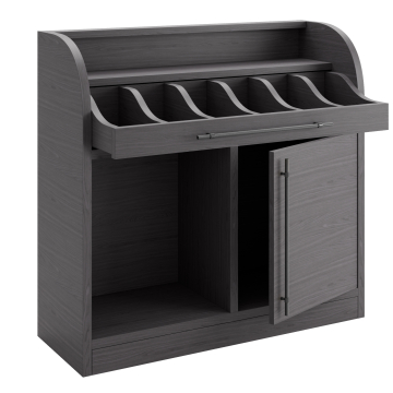 LEA | Besteckschrank | B:H 110 x 105 cm | Wenge | 1xTür | Soft-Close