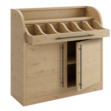 LEA | Bestekkast | B:H 110 x 105 cm | Eiken | 2xDeur + 2xPlanken | Soft-Close