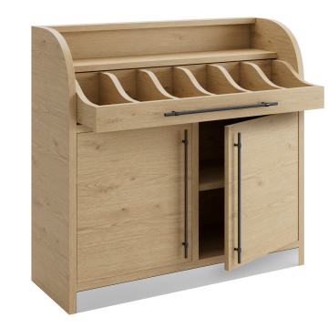 LEA | Bestekkast | B:H 110 x 105 cm | Eiken | 2xDeuren + 2xPlanken | Soft-Close