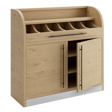 LEA | Besteckschrank | B:H 110 x 105 cm | Eiche | 2xTür + 4xBöden