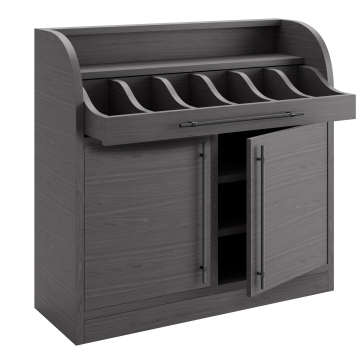 LEA | Bestickskåp | B:H 110 x 105 cm | Wenge | 2xDörrar + 4xHylla | Soft-Close