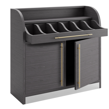 LEA | Besteckschrank | B:H 110 x 105 cm | Wenge | 2xTür | Soft-Close