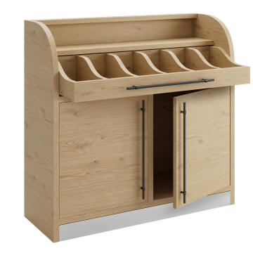LEA | Besteckschrank | B:H 110 x 105 cm | Eiche | 2xTür | Soft-Close