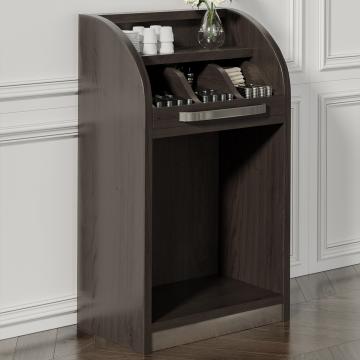 LEA | Desserte range-couverts de restaurant | L55cm x H105 | Noir wengé