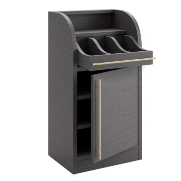 LEA | Cutlery Cabinet | H: 55 x 105 cm | Wenge | 1xDoor + 2xShelves | Soft-Close