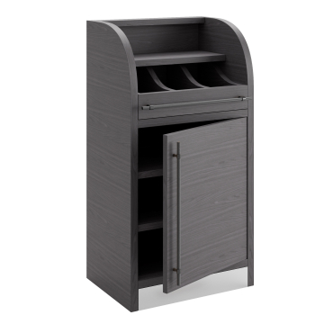 LEA | Armoire à couverts | H:P 55 x 105 cm | Wenge | 1x porte + 2x étagères