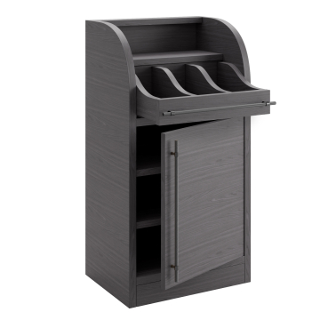 LEA | Besteckschrank | B:H 55 x 105 cm | Wenge | 1xTür + 2xBöden | Soft-Close