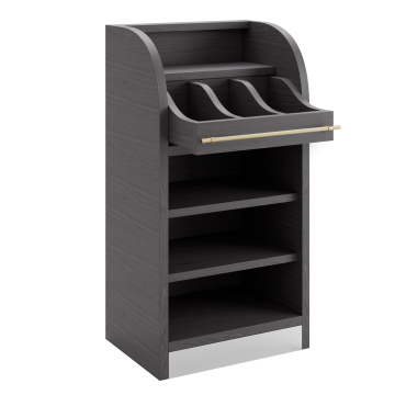 LEA | Armoire à couverts | H: 55 x 105 cm | Wenge | 2 niveaux | Fermeture douce
