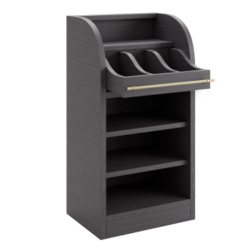 LEA | Armoire à couverts | H: 55 x 105 cm | Wenge | 2x Niveaux | Fermeture douce