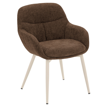 LEANO | Chaise d'hôtel | Tissu | Marron