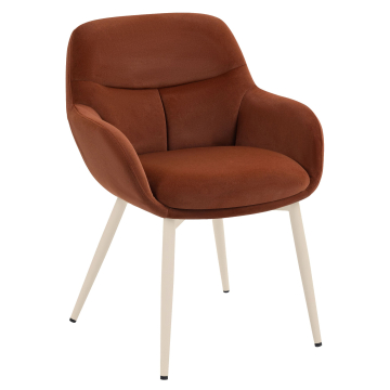 LEANO | Hotel Stuhl | Samt | Rot Bronze