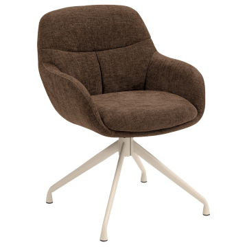 LEANO | Hotel Stuhl | Stoff/Textil | Braun | Drehfuß