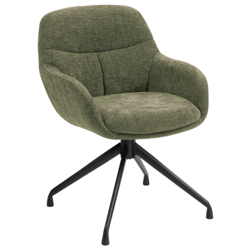 LEANO | Hotellstol | Tyg/Textil | Grön | Vridbar bas