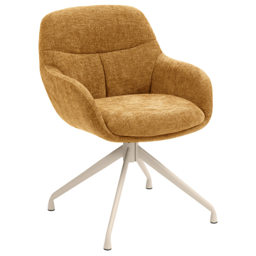 LEANO | Hotelstoel | Stof/Textiel | Honingbruin | Draaivoet