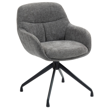 LEANO | Silla de hotel | Tela/Textil | Gris | Base giratoria