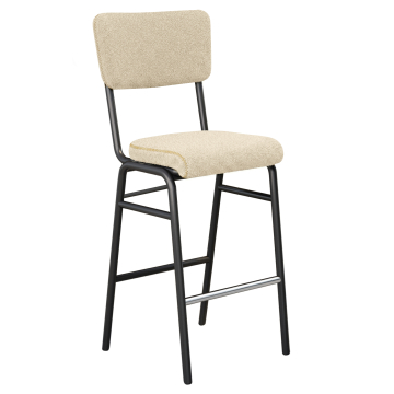 Lena Barhocker | Retro Barhocker | Beige | Teddystoff
