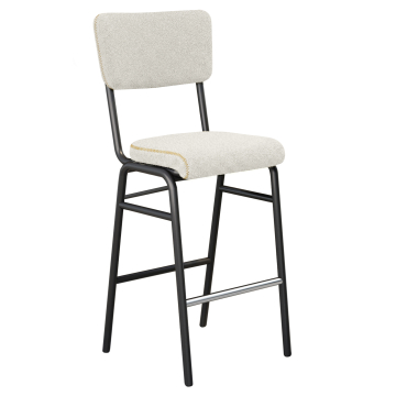 Lena Barhocker | Retro Barhocker | Creme | Teddystoff