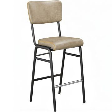 Lena | Sgabello da bar retrò | Beige | Pelle