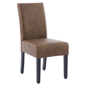 LEO BIG | Bistrostuhl | Braun | Leder