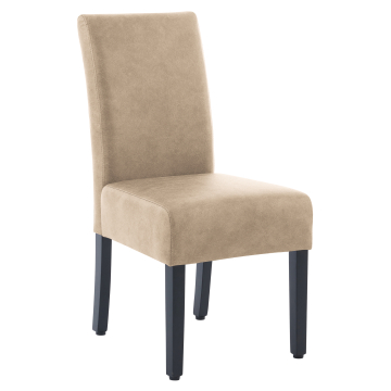 LEO BIG | Krzesło bistro | Beżowe | Skóra