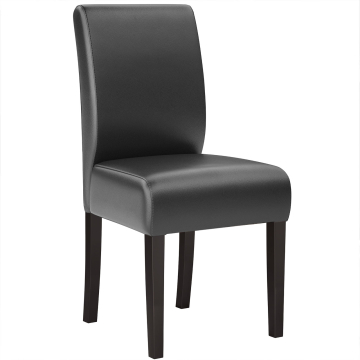 LEO BIG | Krzesło bistro | Czarne | Skóra