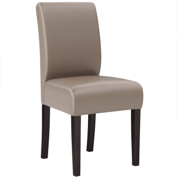 LEO BIG | Krzesło bistro | Szarobrązowe | Skóra