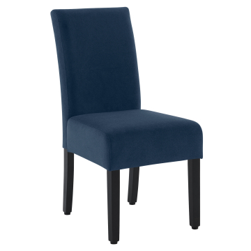 LEO BIG | Sedia da bistrot | Blu | Velluto