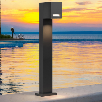 LEONA | Borne lumineuse | Noir | Extérieur | Aluminium