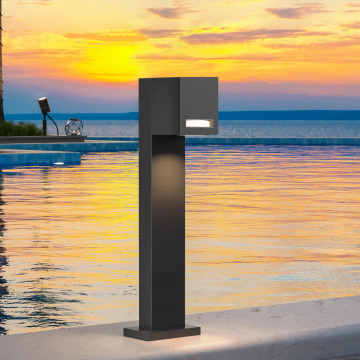 LEONA | Lumière pour poteau d'extérieur | Noir | Extérieur | Aluminium