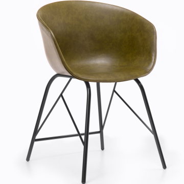 LEWIS | Designer Stoel | Groen | Leer