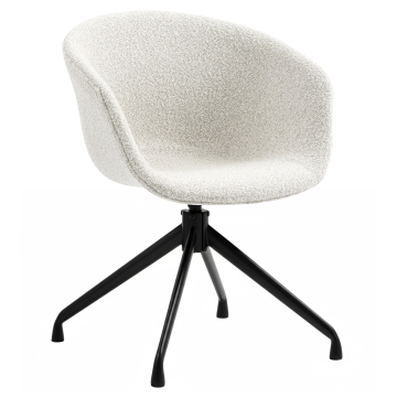 Lewis | Schalenstuhl | Creme | Teddystoff | Drehfuß