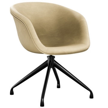 Lewis | Skallestol | Beige | Skinn | Dreibent