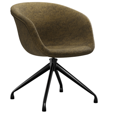 Lewis | Skålstol | Brun | Stoff/Textil | Dreibensfot
