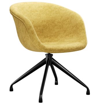 Lewis | Skallstol | Honningbrun | Stoff/Tekstil | Svingfot