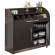 LEA | Serveringsskap | B110cm x H105 | wenge svart | 2xdør + 4xhyller