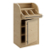 LEA | Besteckschrank | B:H 55 x 105 cm | Eiche | 1xTür + 2xBöden | Soft-Close