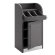 LEA | Armario para cubiertos | Al: 55 x 105 cm | Wenge | 1 puerta + 2 estantes | Cierre suave