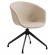 Lewis | Schalenstuhl | Beige | Leder | Drehfuß