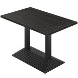 LILIANA | Bistro Table | W: 130 x 80 cm | H 80 cm | Black | Frame: Black | Column: 8 x 8 cm