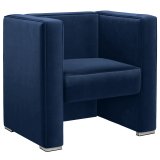 LINO | Poltrona da club | Blu | Velluto